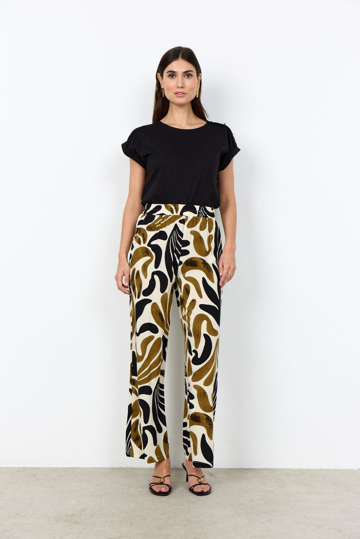 Hose Damen Abstrackter Print