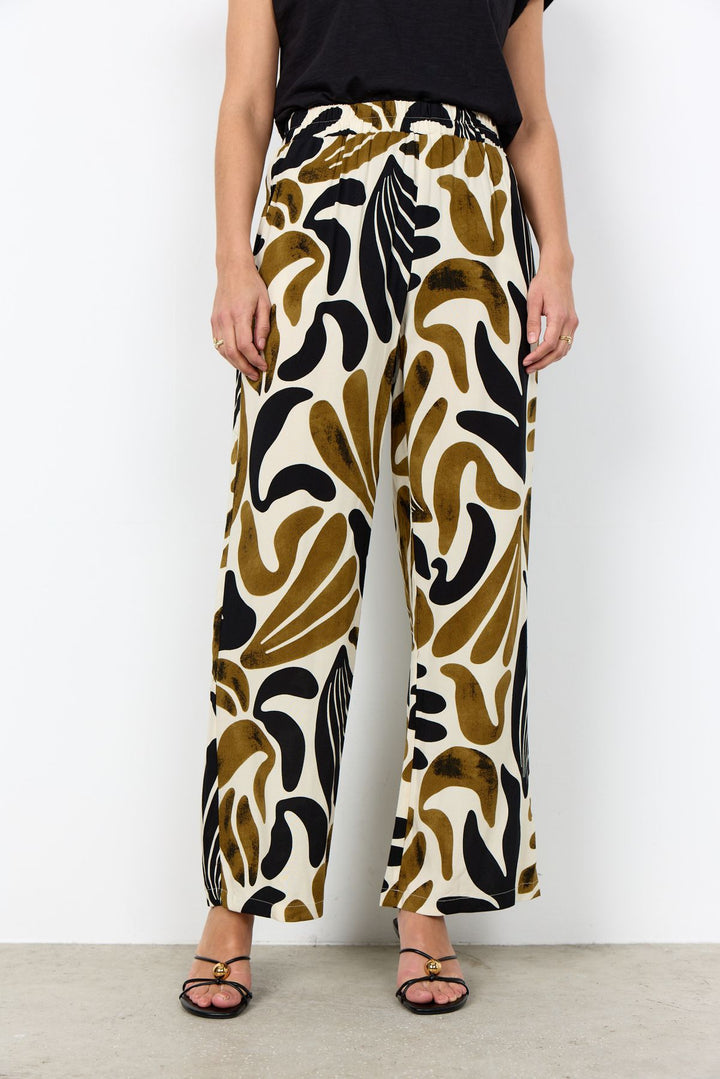 Hose Damen Abstrackter Print