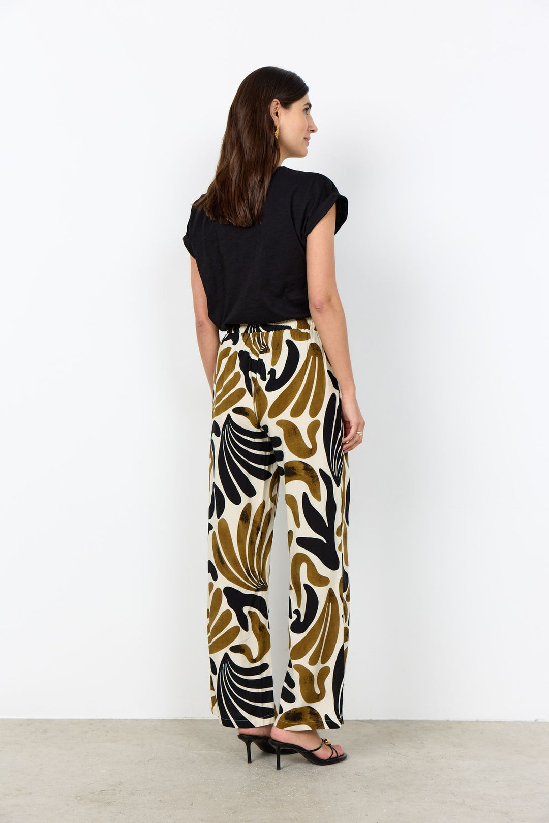 Hose Damen Abstrackter Print