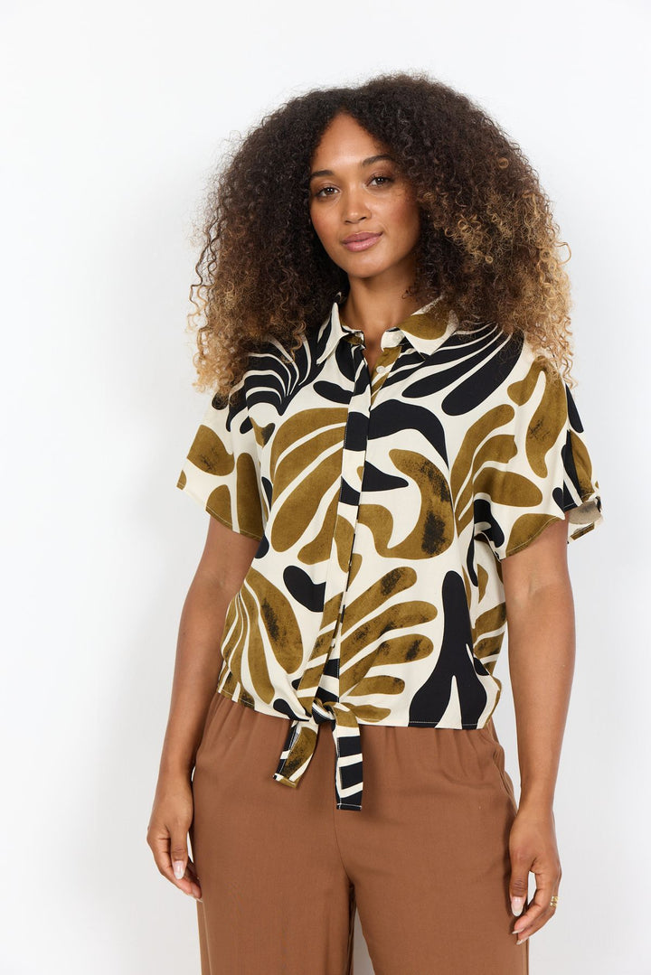 Bluse Damen Abstrackter Print