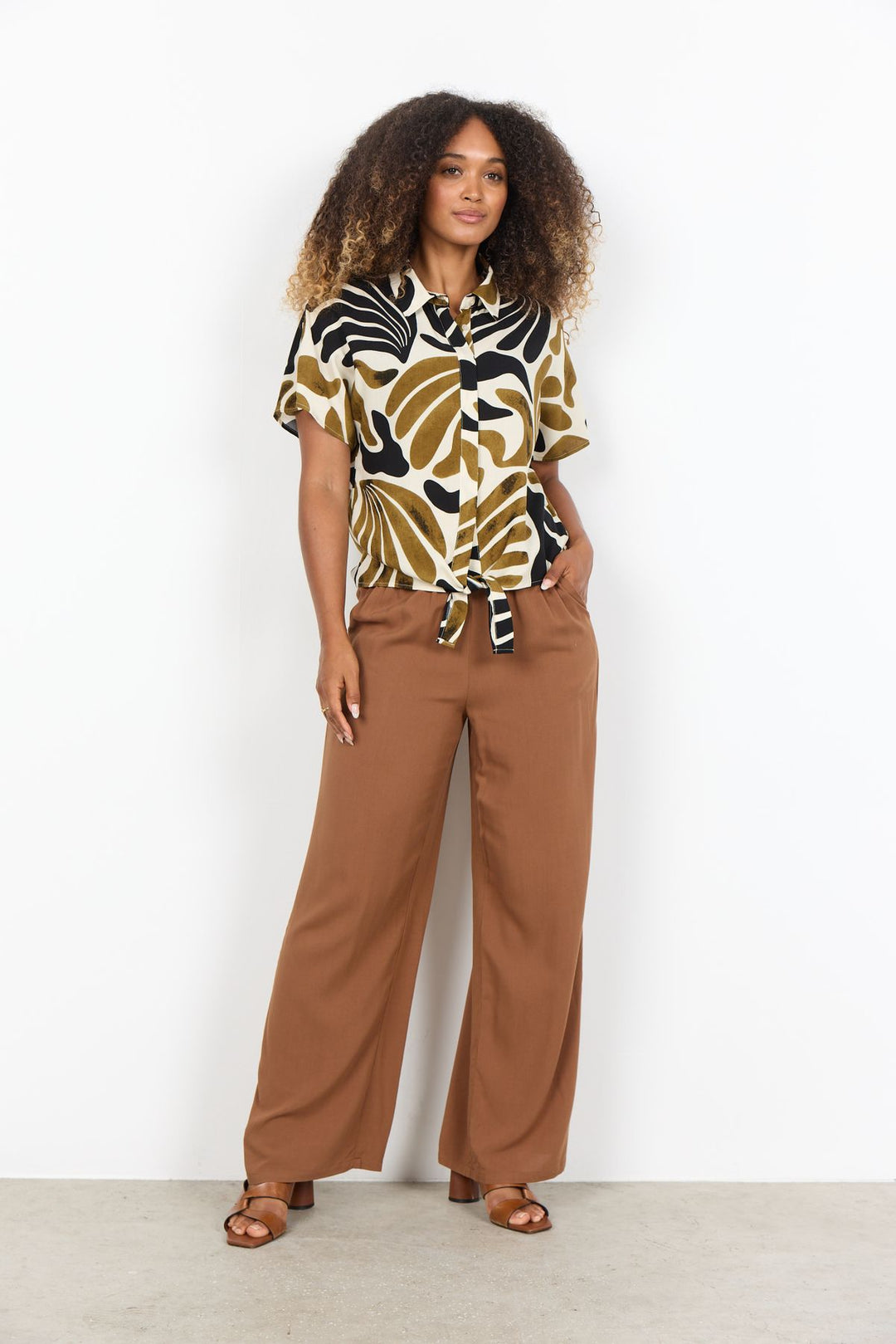 Bluse Damen Abstrackter Print