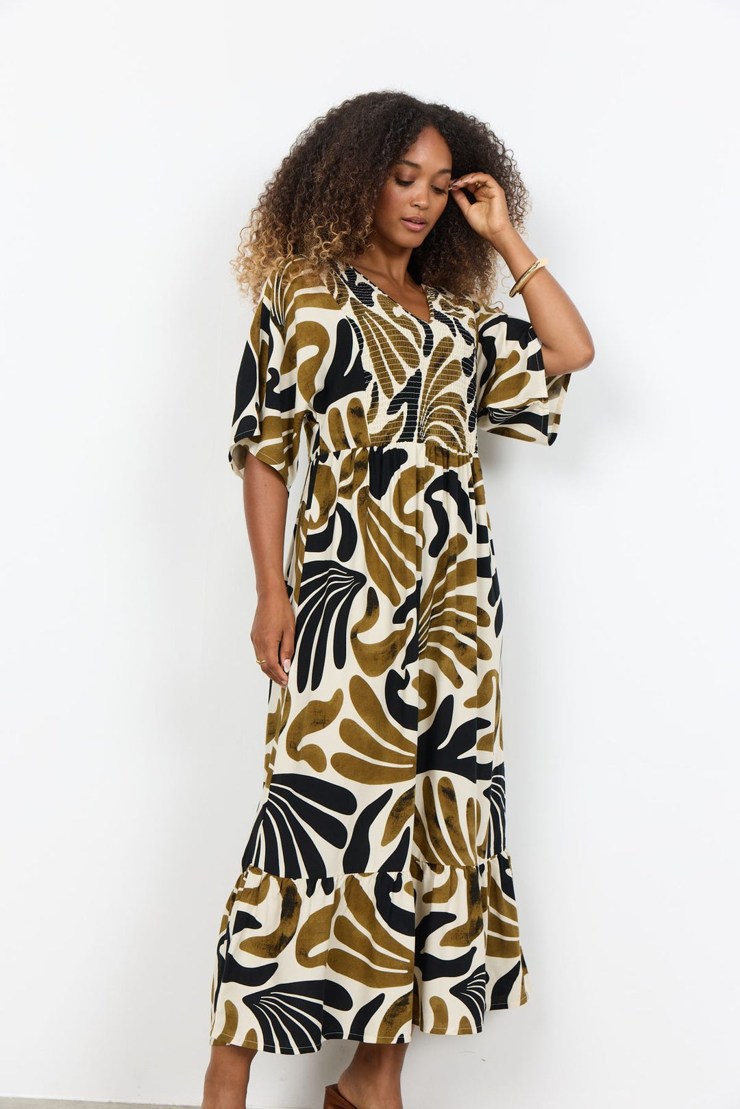 Kleid Damen Abstrackter Print