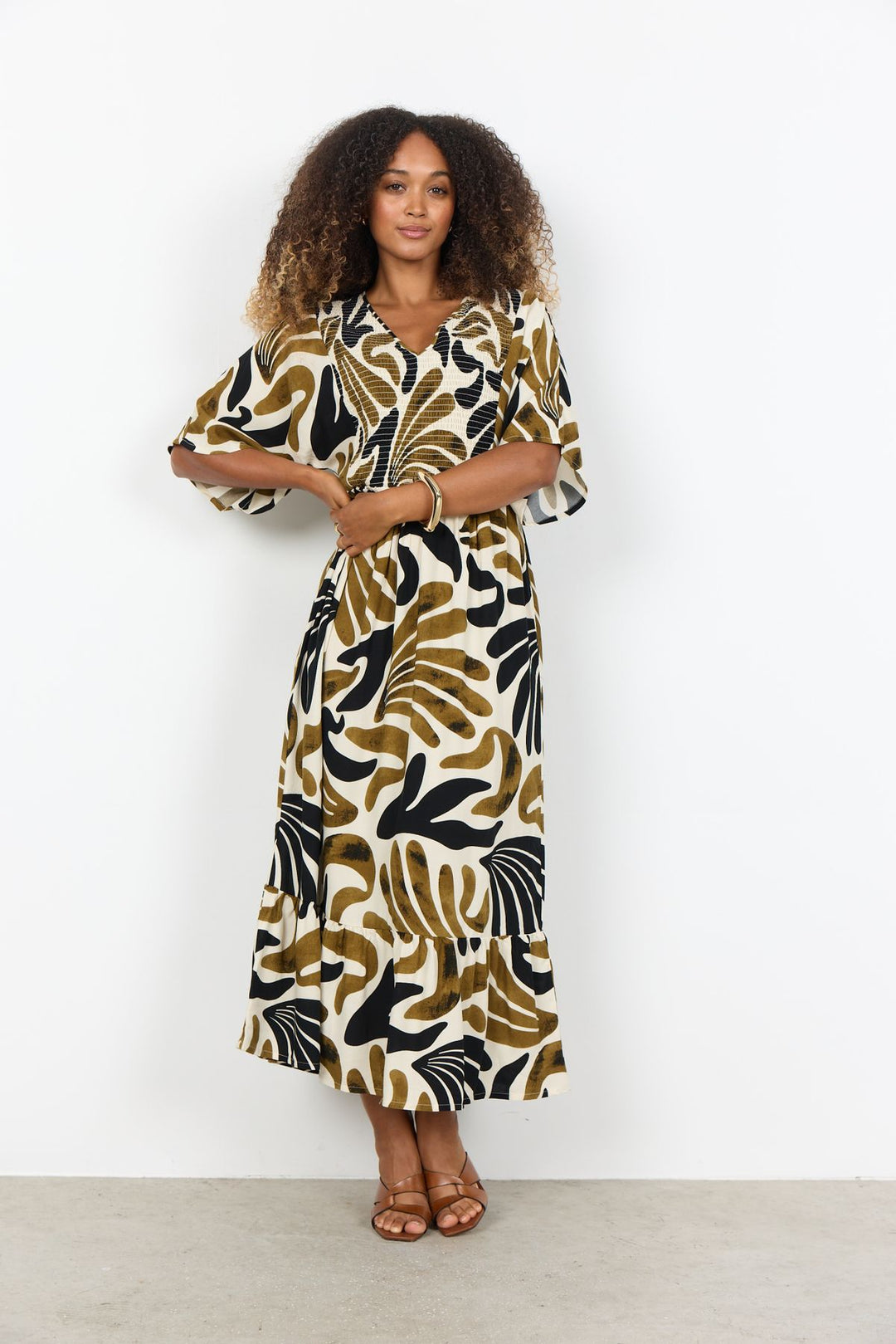 Kleid Damen Abstrackter Print