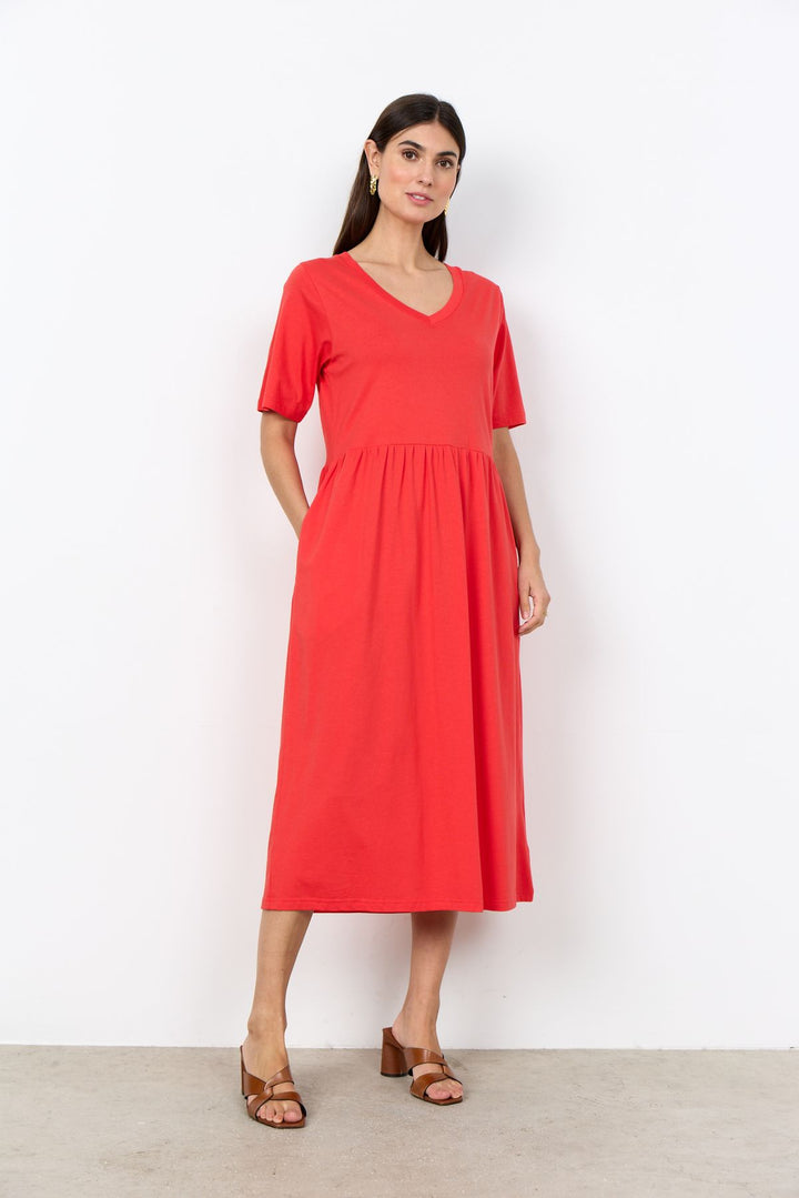 Soyaconcept Baumwoll-Kleid geraffte Taille