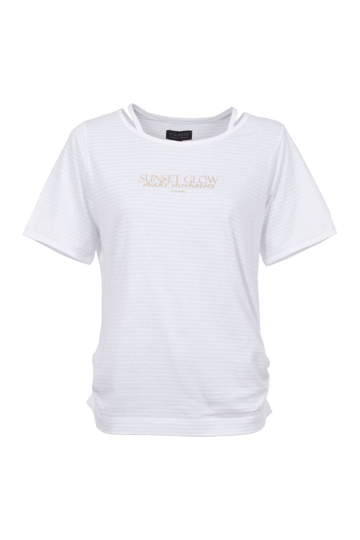 SOQUESTO Damen T-Shirt Streifenoptik