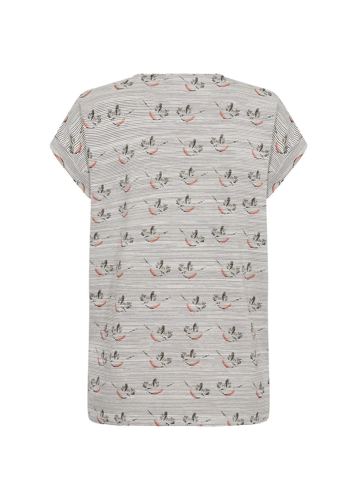 Soyaconcept Damen T-Shirt Vogel-Streifen