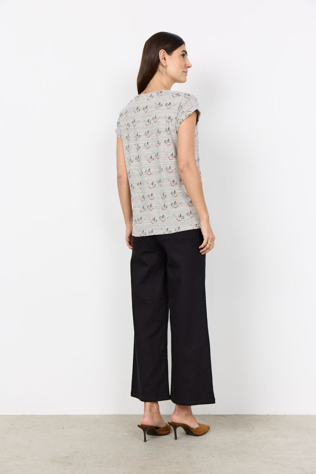 Soyaconcept Damen T-Shirt Vogel-Streifen