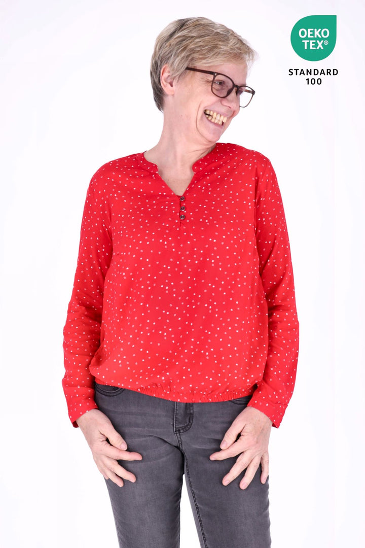Splash of Color Bluse Herzen