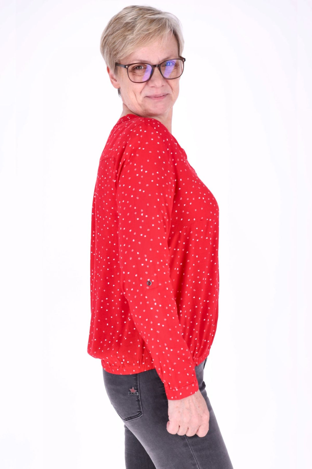 Splash of Color Bluse Herzen