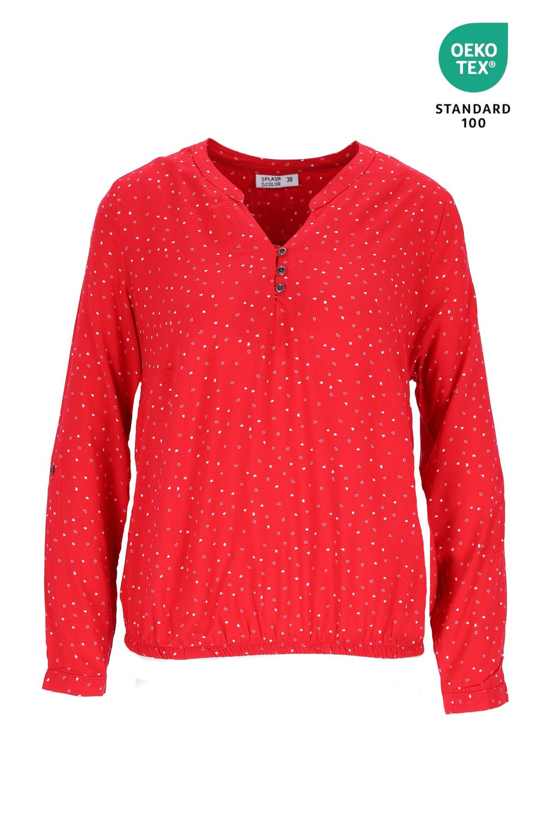 Splash of Color Bluse Herzen