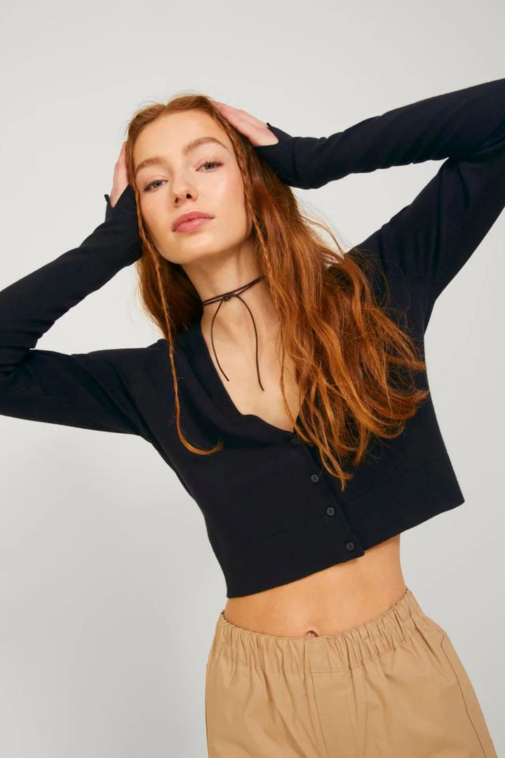 Damen JXISABEL SOFT CROP CARDIGAN KNIT