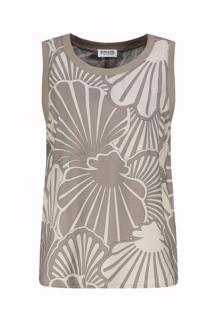 Authentic Style Damen Top Muschelprint