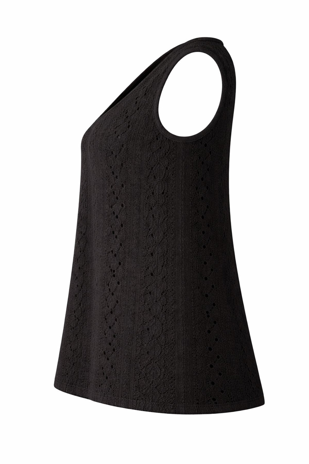 Top Damen V-Ausschnitt Gerafft black