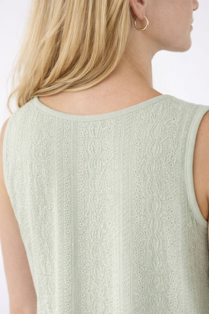 Top Damen V-Ausschnitt Gerafft soft sage