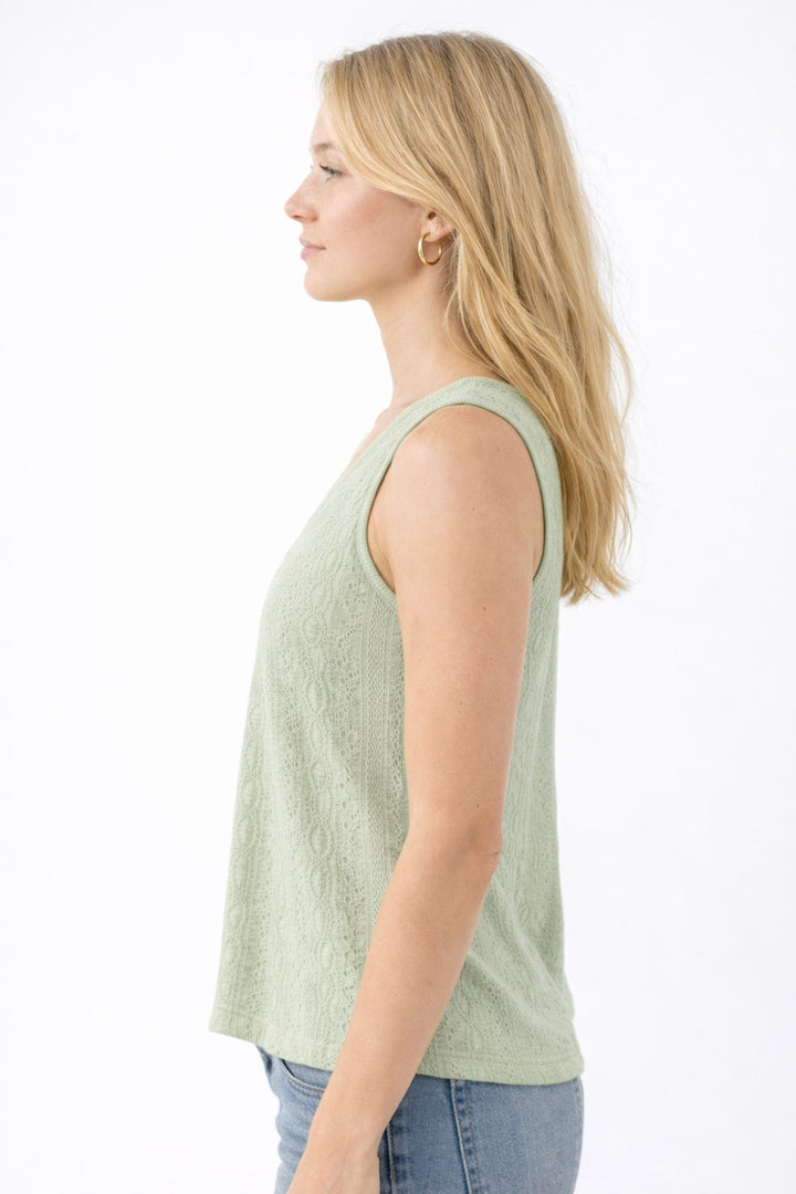 Top Damen V-Ausschnitt Gerafft soft sage