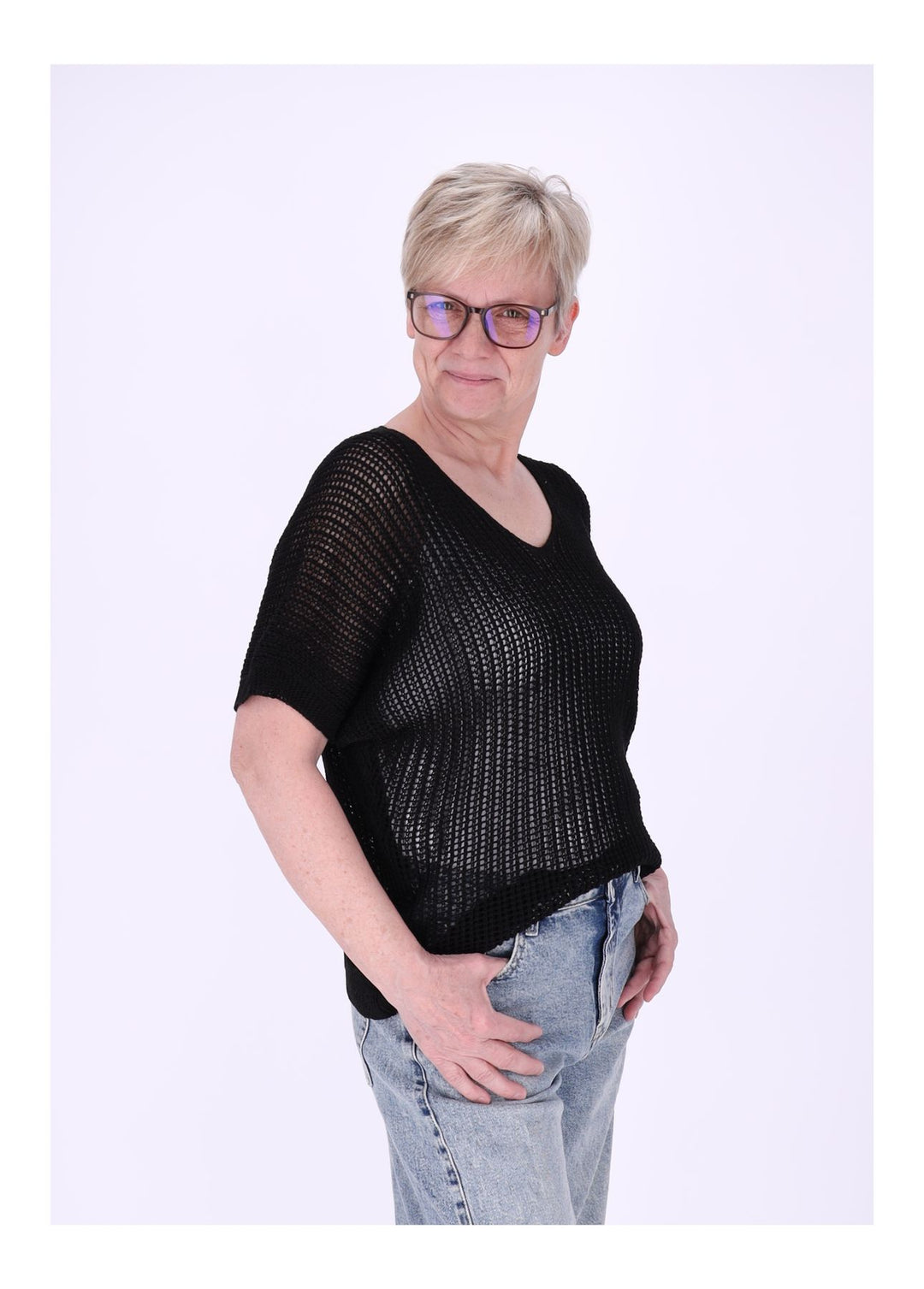 T-Shirt Damen Häkeloptik