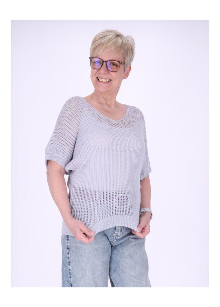 T-Shirt Damen Häkeloptik