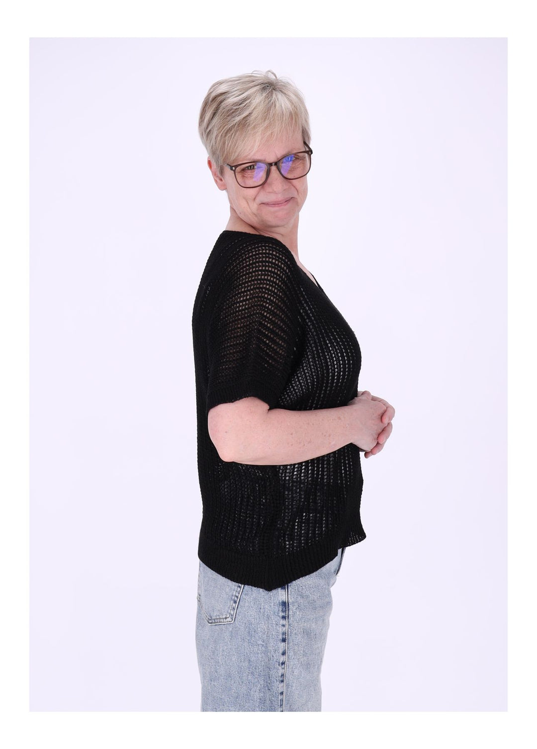 T-Shirt Damen Häkeloptik