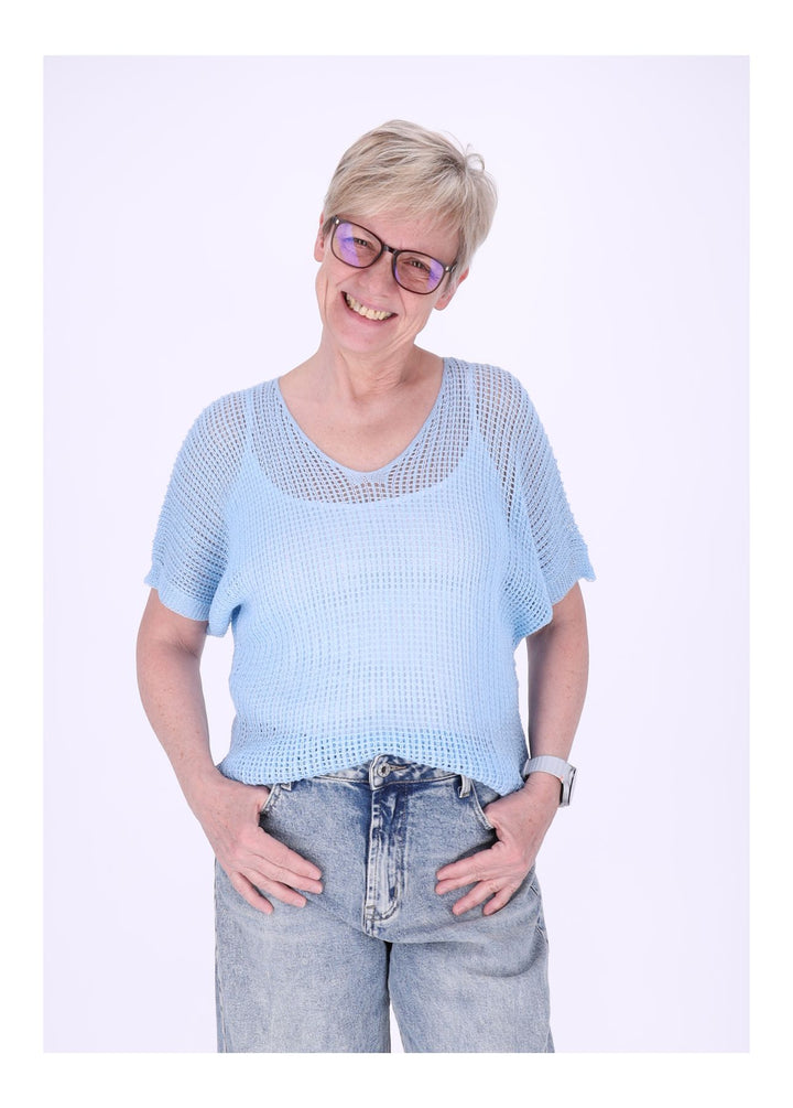 T-Shirt Damen Häkeloptik