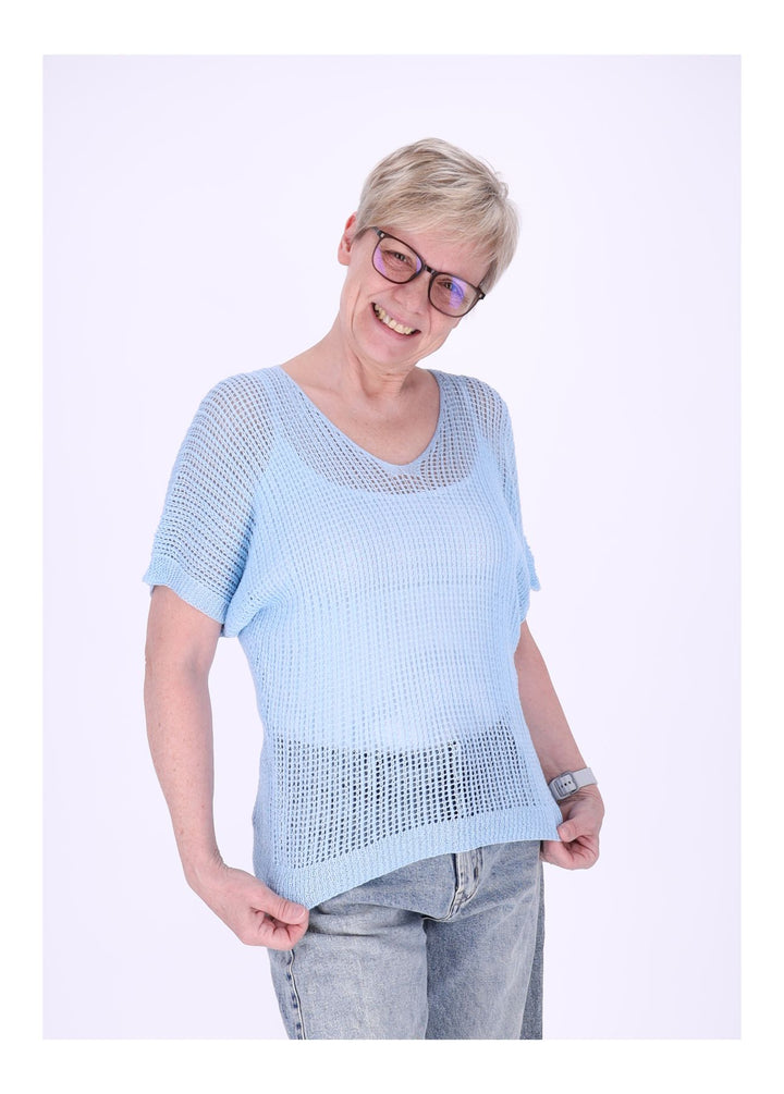 T-Shirt Damen Häkeloptik