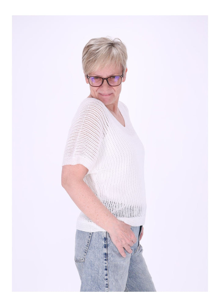 T-Shirt Damen Häkeloptik