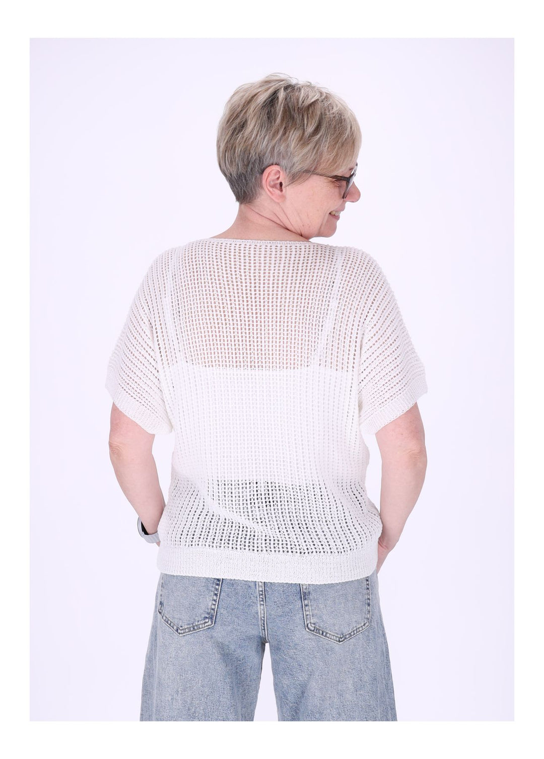 T-Shirt Damen Häkeloptik