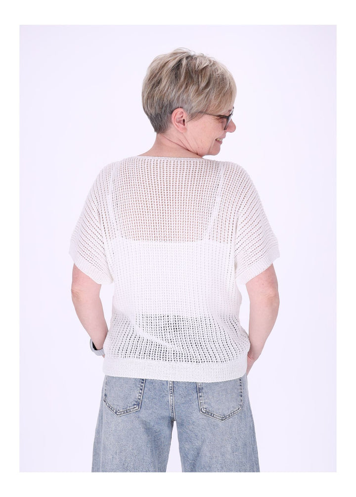 T-Shirt Damen Häkeloptik