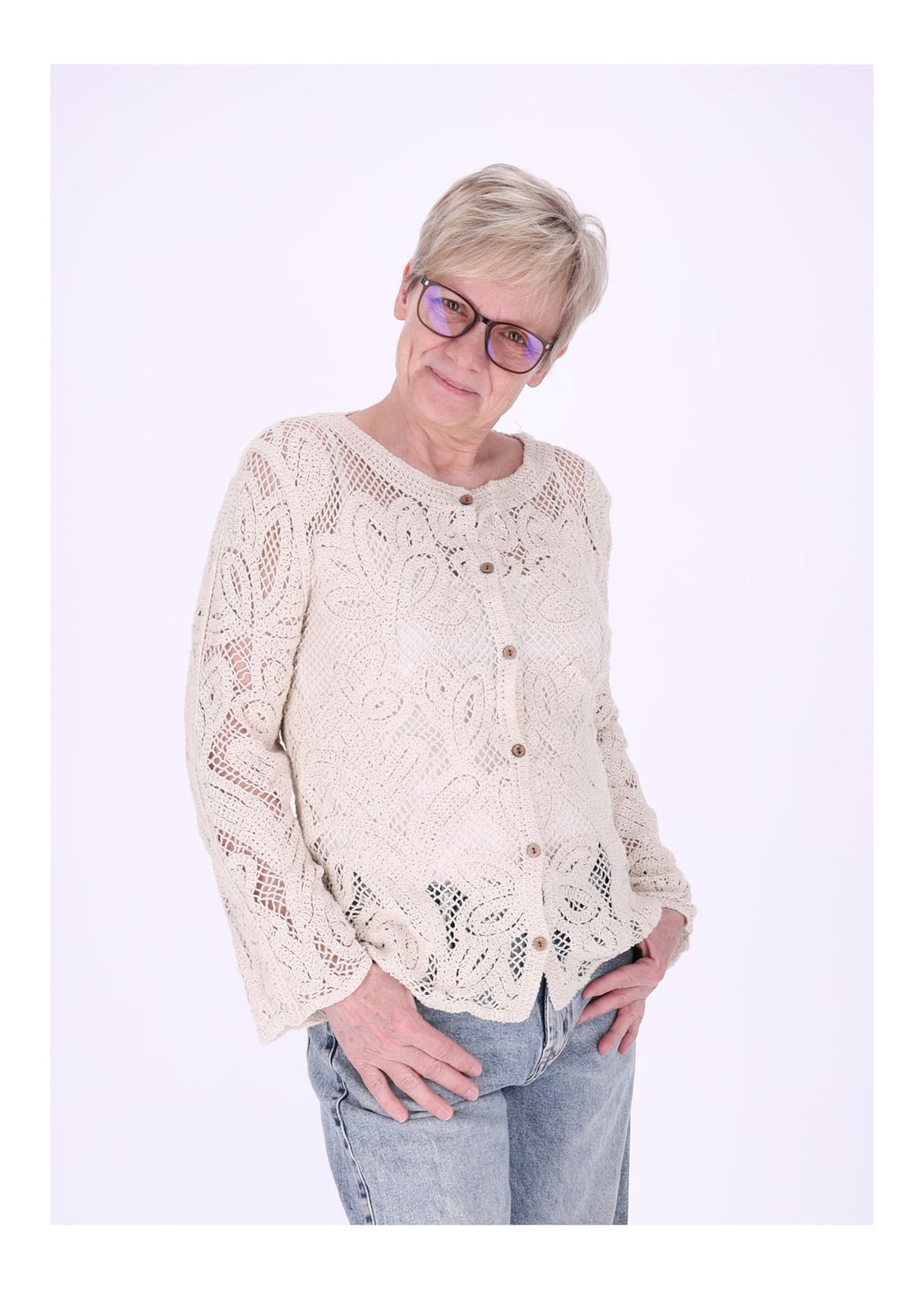 Häkeljacke Damen Langarm