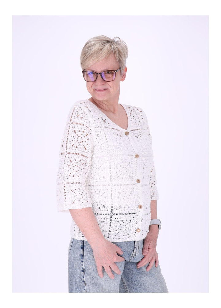Häkeljacke Damen 3/4 Arm