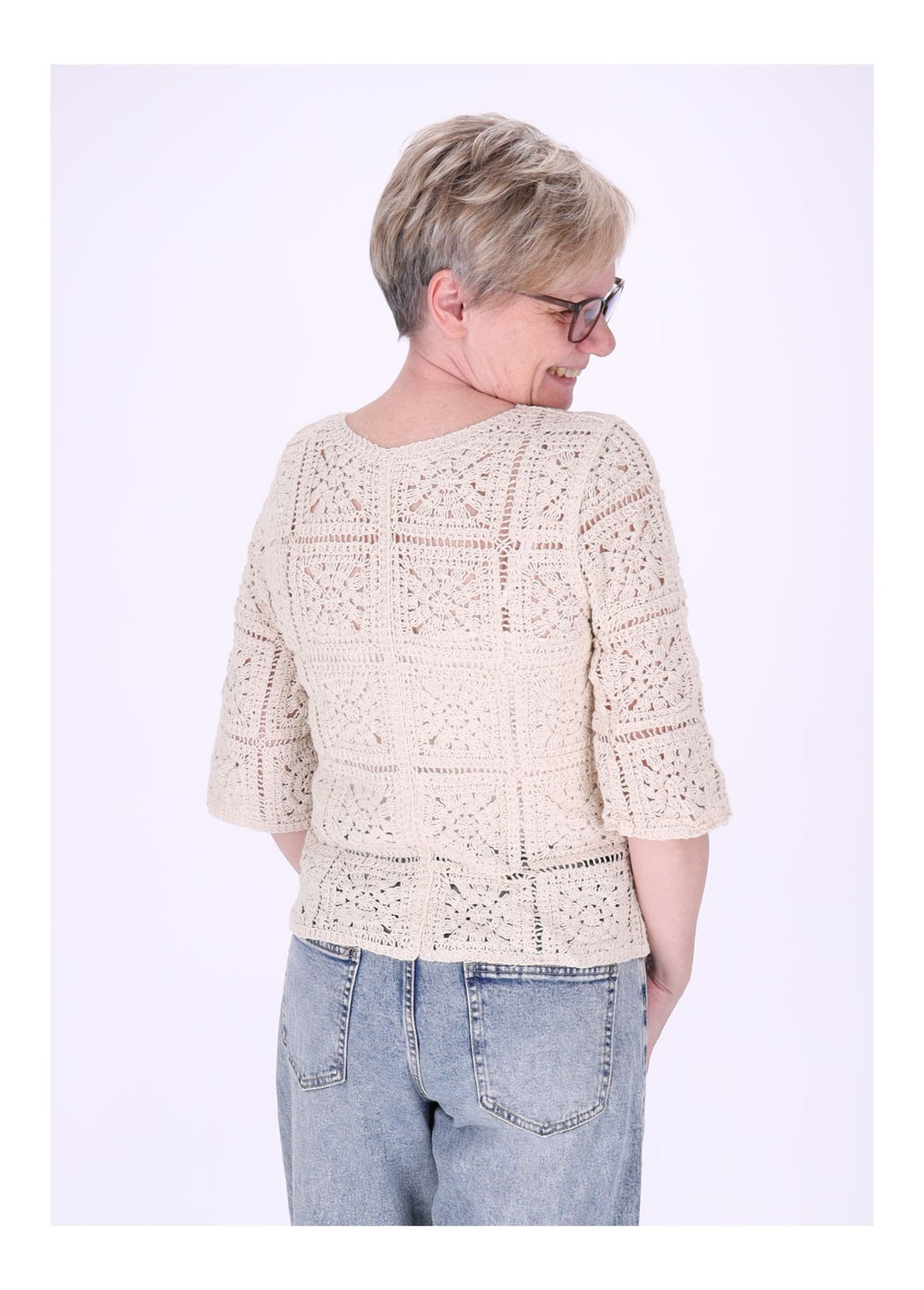 Häkeljacke Damen 3/4 Arm
