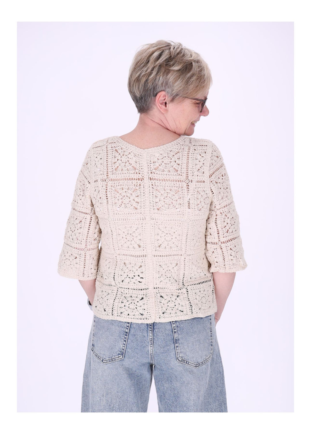Häkeljacke Damen 3/4 Arm
