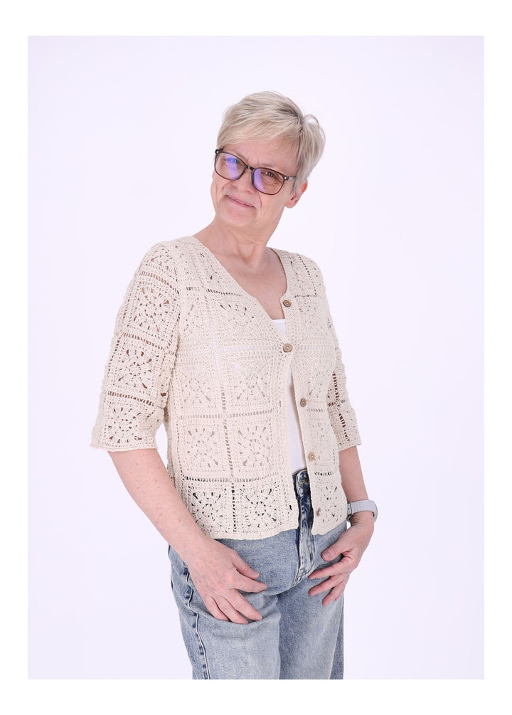 Häkeljacke Damen 3/4 Arm