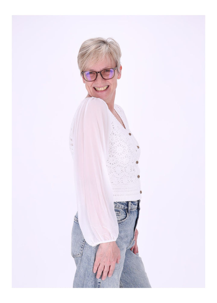 Häkeljacke Damen Satinarme