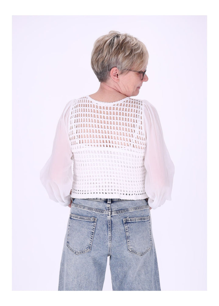 Häkeljacke Damen Satinarme
