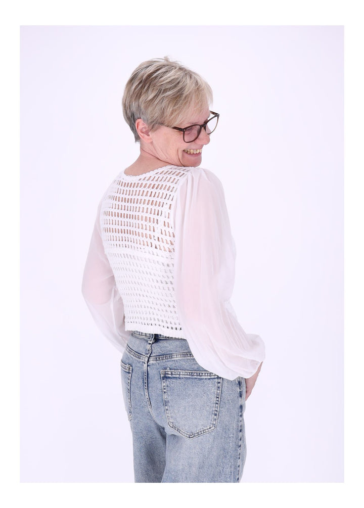 Häkeljacke Damen Satinarme