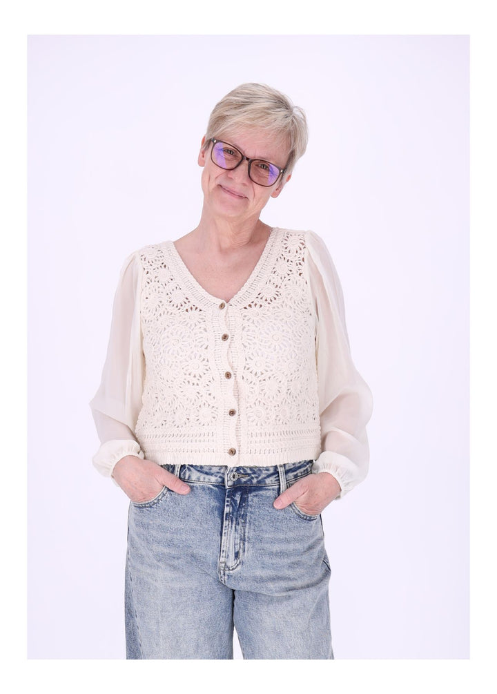 Häkeljacke Damen Satinarme