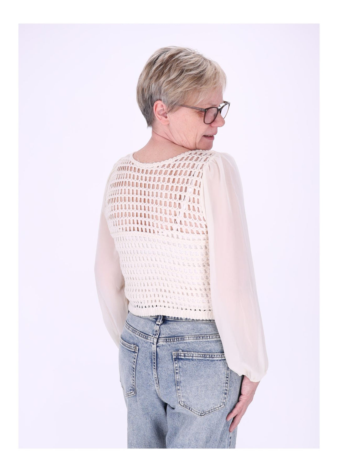 Häkeljacke Damen Satinarme