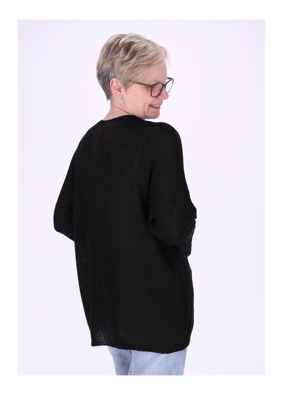 Strickjacke Damen offen 3/4 Arm