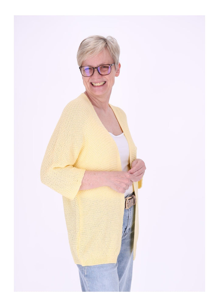 Strickjacke Damen offen 3/4 Arm