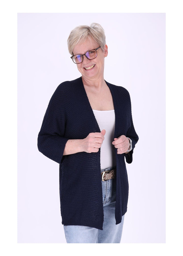 Strickjacke Damen offen 3/4 Arm