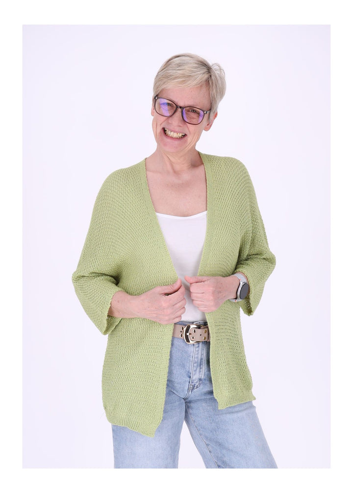 Strickjacke Damen offen 3/4 Arm