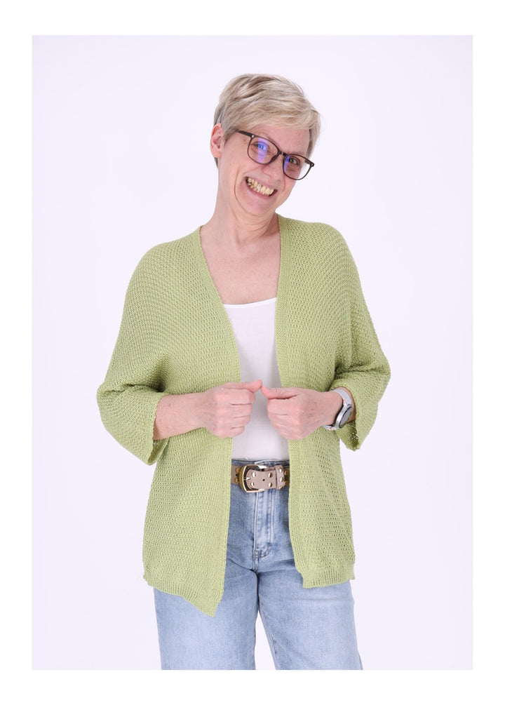 Strickjacke Damen offen 3/4 Arm