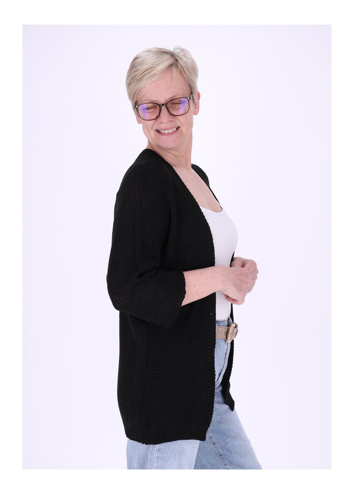 Strickjacke Damen offen 3/4 Arm