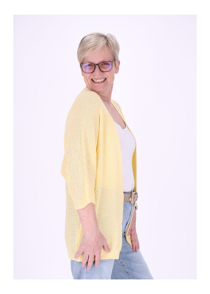 Strickjacke Damen offen 3/4 Arm