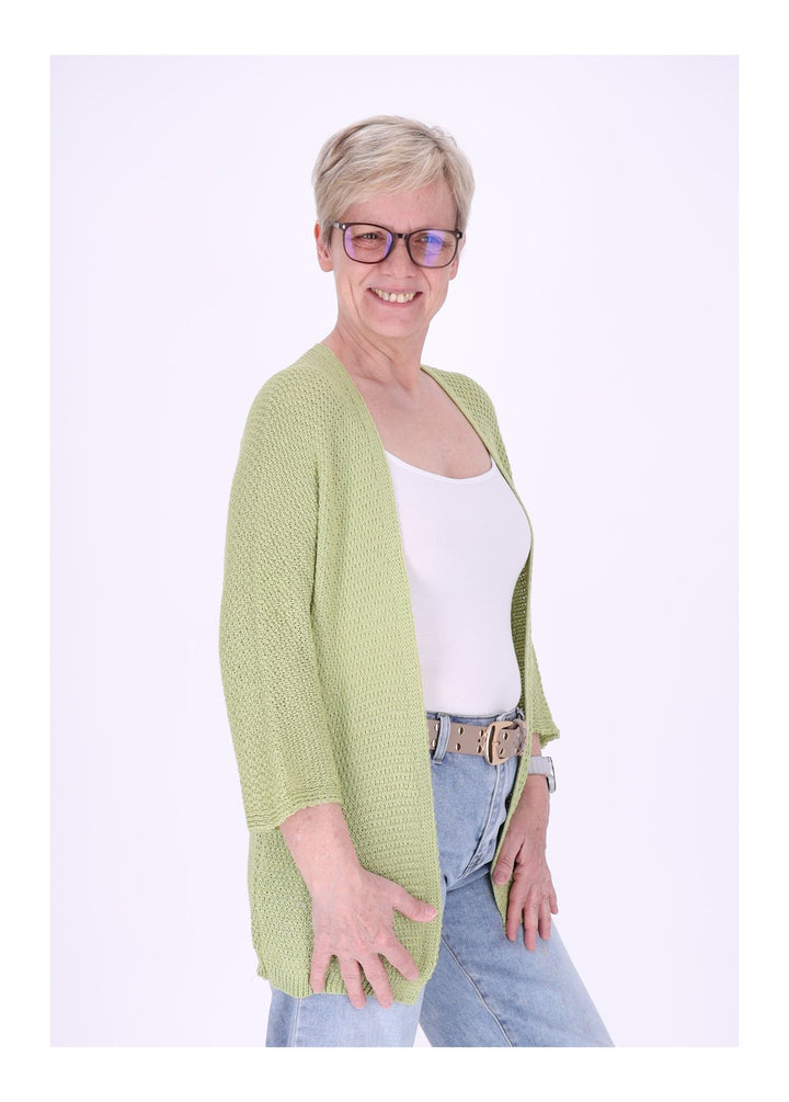Strickjacke Damen offen 3/4 Arm