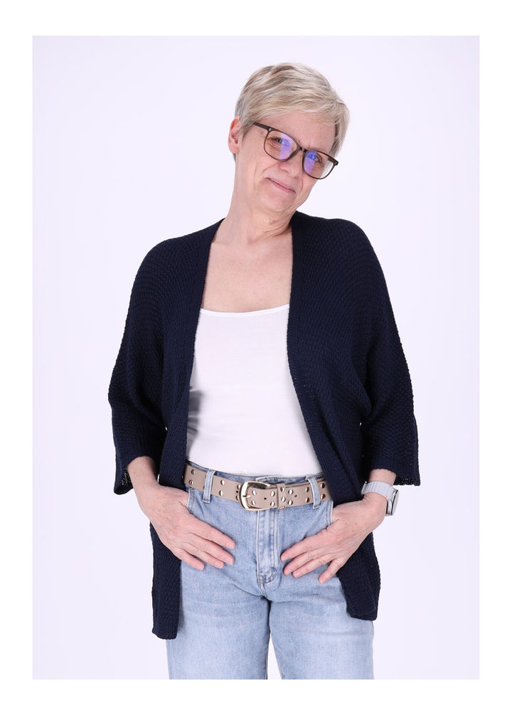 Strickjacke Damen offen 3/4 Arm