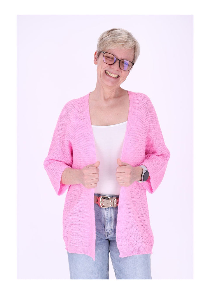 Strickjacke Damen offen 3/4 Arm
