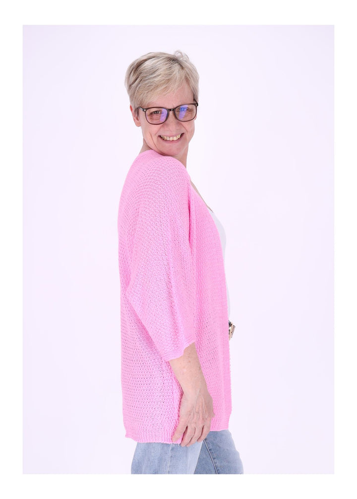 Strickjacke Damen offen 3/4 Arm