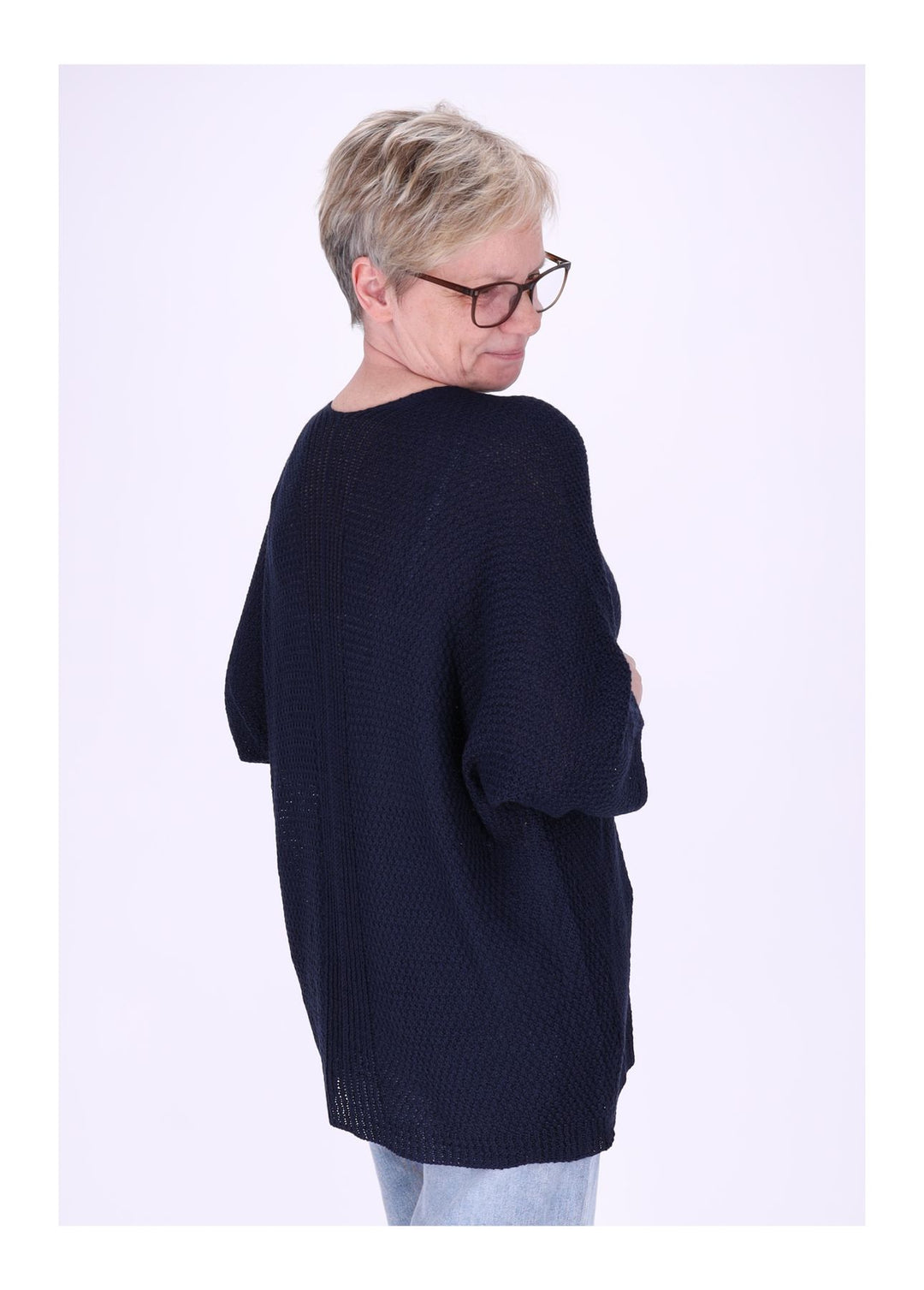 Strickjacke Damen offen 3/4 Arm