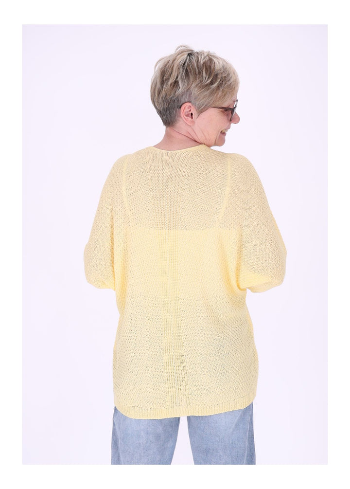 Strickjacke Damen offen 3/4 Arm